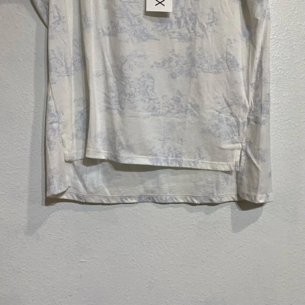 Wildfox White Tagged Toile Heritage Shirt Sleeve Tee Sz S NWT